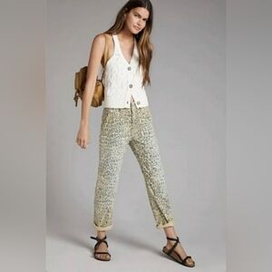 Pilcro The Wanderer Animal Print Relaxed Utility Jeans Size 30